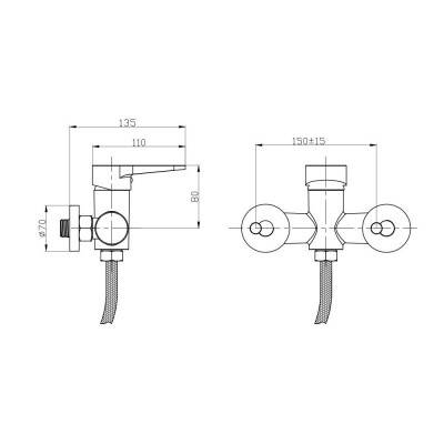Будкрам купить Смеситель для душа GF (CRM)S-02-010 Смеситель для душа GF (CRM)S-02-010 2
