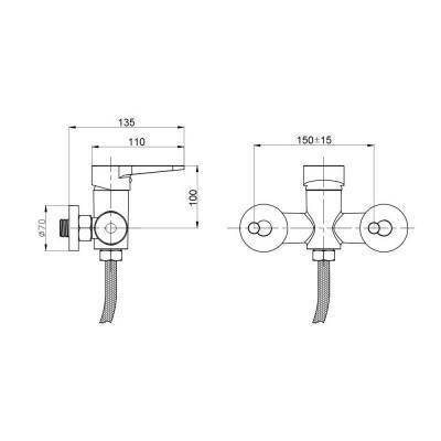 Будкрам купить Смеситель для душа GF (CRM)S-01-010 Смеситель для душа GF (CRM)S-01-010 2