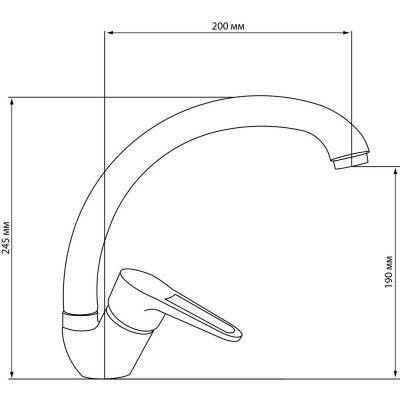 Будкрам купить Смеситель для кухни GF (CRM)S-02-008F Смеситель для кухни GF (CRM)S-02-008F 2