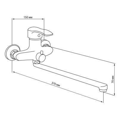 Будкрам купить Смеситель для ванны GF (CRM)S-03-005AN Смеситель для ванны GF (CRM)S-03-005AN 2