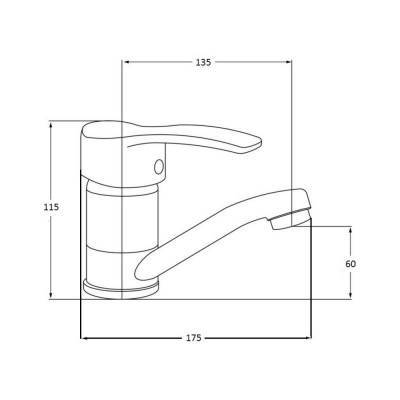 Будкрам купить Смеситель для кухни GF (CRM)S-03-003M Смеситель для кухни GF (CRM)S-03-003M 2