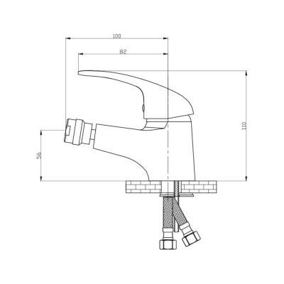 Будкрам купить Смеситель для биде GF (CRM)S- 06-001A Смеситель для биде GF (CRM)S- 06-001A 2