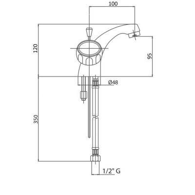 Будкрам купить Смеситель для раковины GF (CRM)S-21-161F Смеситель для раковины GF (CRM)S-21-161F 2