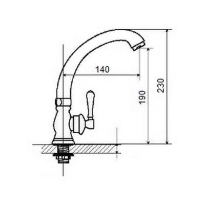 Будкрам купить Кран на одну воду для кухни GF (CRM)S-MONO-269F Кран на одну воду для кухни GF (CRM)S-MONO-269F 2