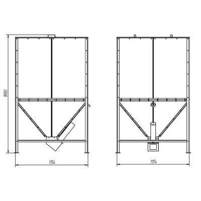 Будкрам купити Бункер для твердопаливного котла Thermo Alliance Vulcan SF 1,6 куб. м. Бункер для твердопаливного котла Thermo Alliance Vulcan SF 1,6 куб. м. 2