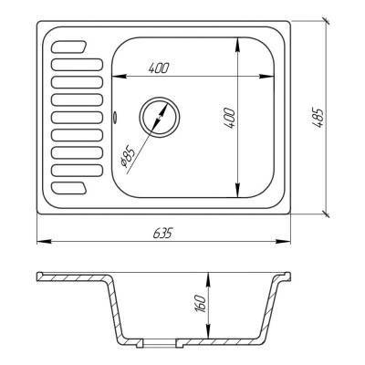 Будкрам купить Кухонная мойка Cosh 6449 kolor 210 (COSH6449K210) Кухонная мойка Cosh 6449 kolor 210 (COSH6449K210) 2
