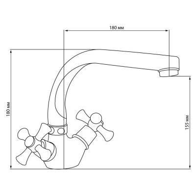 Будкрам купить Смеситель для кухни Cosh (CRM)S-21-276F Смеситель для кухни Cosh (CRM)S-21-276F 2
