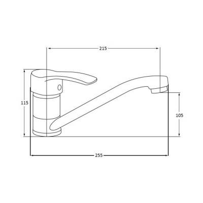 Будкрам купить Смеситель для кухни Cosh (CRM)S-03-003 Смеситель для кухни Cosh (CRM)S-03-003 2