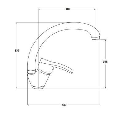 Будкрам купить Смеситель для кухни Cosh (CRM)S-03-008F Смеситель для кухни Cosh (CRM)S-03-008F 2