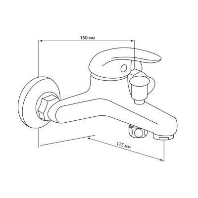 Будкрам купить Смеситель для ванны Cosh (CRM)S-06-006 Смеситель для ванны Cosh (CRM)S-06-006 2