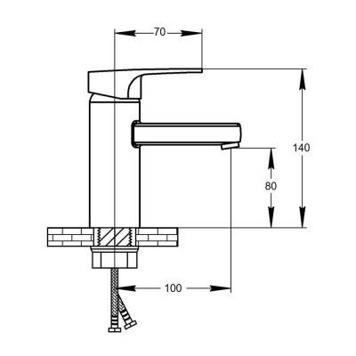 Будкрам купить Смеситель для раковины GF (CRM)S-08-001F Смеситель для раковины GF (CRM)S-08-001F 2