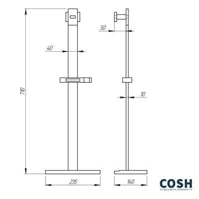 Будкрам купить Штанга для душа Cosh (CRM)-CO-0010 Штанга для душа Cosh (CRM)-CO-0010 2