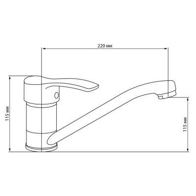 Будкрам купить Смеситель для кухни GF (CRM)S-01-002 Смеситель для кухни GF (CRM)S-01-002 2