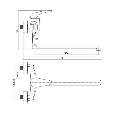 Будкрам купить Смеситель для ванны GF (CRM)S-12-005 Смеситель для ванны GF (CRM)S-12-005 2