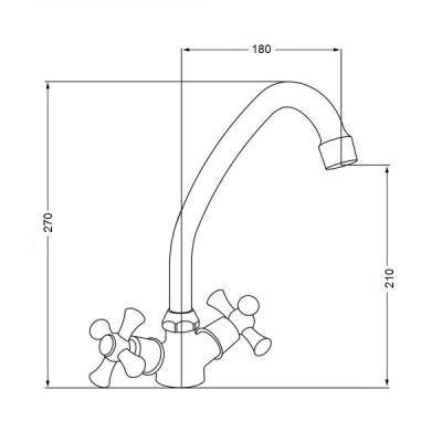 Будкрам купить Смеситель для кухни GF (ANT)S-21-271F Смеситель для кухни GF (ANT)S-21-271F 2