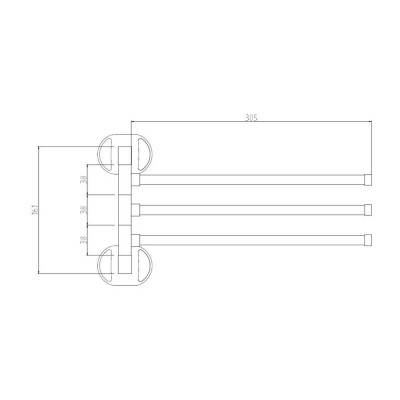 Будкрам купить Полотенцедержатель Cosh (CRM)S-80-904-3 Полотенцедержатель Cosh (CRM)S-80-904-3 2