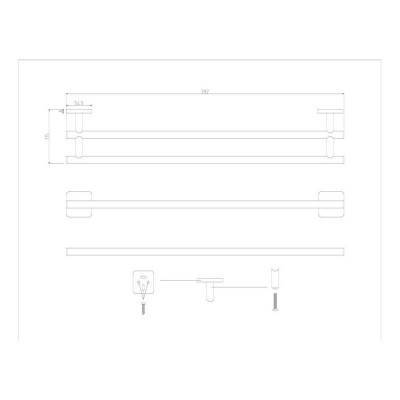 Будкрам купить Полотенцедержатель Cosh (CRM)S-81-602 Полотенцедержатель Cosh (CRM)S-81-602 2
