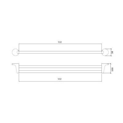 Будкрам купить Полотенцедержатель GF (CRM)S-2809 Полотенцедержатель GF (CRM)S-2809 2