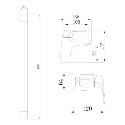 Будкрам купить Набор смесителей Cosh (CRM)/B- 35-01222 Набор смесителей Cosh (CRM)/B- 35-01222 2