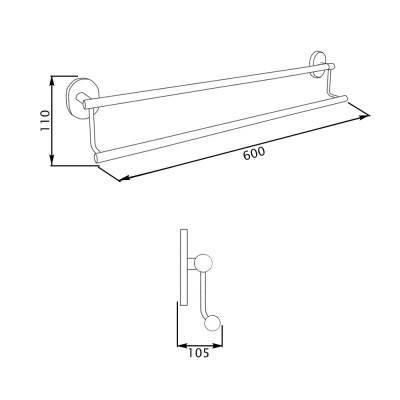Будкрам купить Полотенцедержатель GF (CRM)S-2909 Полотенцедержатель GF (CRM)S-2909 2