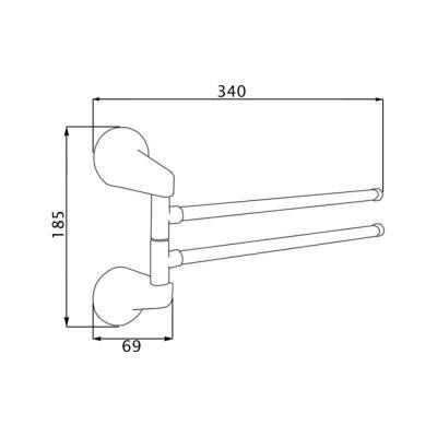 Будкрам купити Полотенцедержатель GF (CRM)S-2812 Полотенцедержатель GF (CRM)S-2812 2