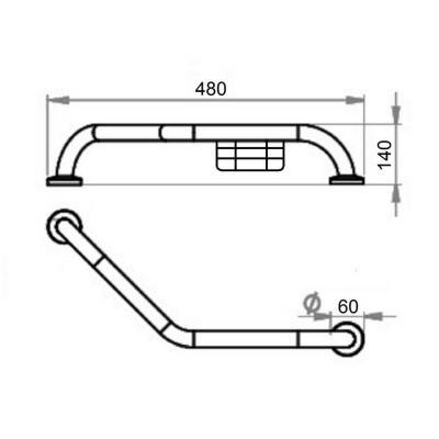 Будкрам купить Поручень для ванны Cosh (CRM)S-82-105 Поручень для ванны Cosh (CRM)S-82-105 2
