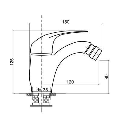 Будкрам купити Змішувач для біде Touch-Z Mars 001A Змішувач для біде Touch-Z Mars 001A 2