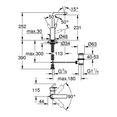 Будкрам купить Смеситель для раковины Grohe Lineare 23296001 L-Size Смеситель для раковины Grohe Lineare 23296001 L-Size 2