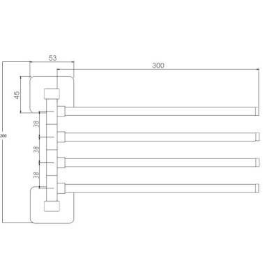 Будкрам купить Полотенцедержатель GF (BLB)S-2614 Полотенцедержатель GF (BLB)S-2614 2