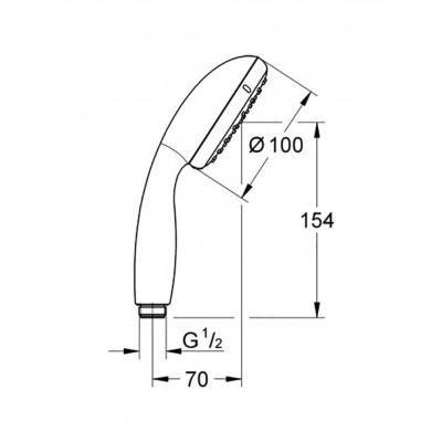 Будкрам купить Лейка для ручного душа Grohe Tempesta 27597001 Лейка для ручного душа Grohe Tempesta 27597001 2