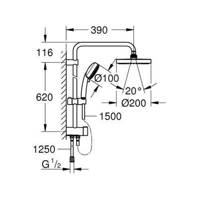 Будкрам купить Душевая система Grohe Tempesta Cosmopolitan 27394002 Душевая система Grohe Tempesta Cosmopolitan 27394002 2