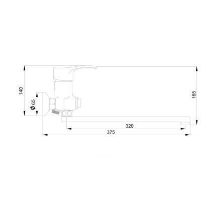 Будкрам купить Смеситель для ванны GF (CRM)S-03-005AB Смеситель для ванны GF (CRM)S-03-005AB 2