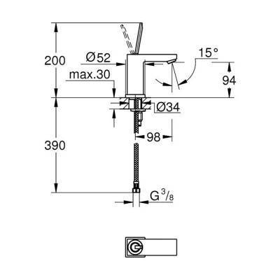 Будкрам купить Смеситель для раковины Grohe Eurocube Joy S-Size 23656000 Смеситель для раковины Grohe Eurocube Joy S-Size 23656000 2