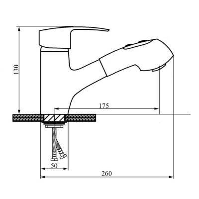 Будкрам купить Смеситель для кухни с выдвижным изливом Touch-Z Cosmos 011 Смеситель для кухни с выдвижным изливом Touch-Z Cosmos 011 2