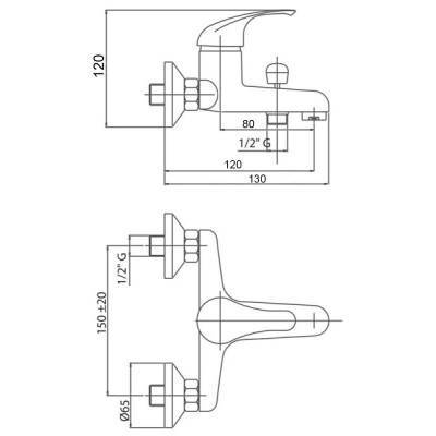 Будкрам купить Смеситель для ванны Touch-Z Premiera-35 006 Смеситель для ванны Touch-Z Premiera-35 006 2