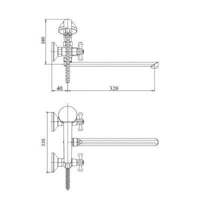 Будкрам купить Смеситель для ванны Touch-Z Smes 143 Смеситель для ванны Touch-Z Smes 143 2