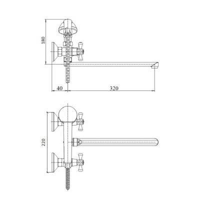 Будкрам купить Смеситель для ванны Touch-Z Smes 146 Смеситель для ванны Touch-Z Smes 146 2