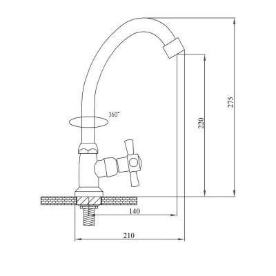 Будкрам купить Кран на одну воду для кухни Touch-Z Smes 269 Кран на одну воду для кухни Touch-Z Smes 269 2