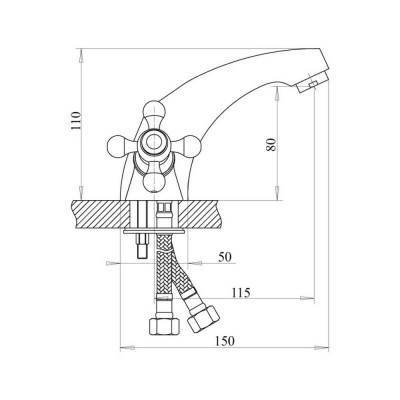 Будкрам купить Смеситель для раковины Touch-Z Mayfair 161 Смеситель для раковины Touch-Z Mayfair 161 2