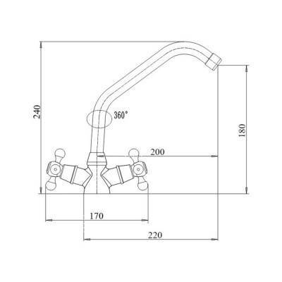 Будкрам купить Смеситель для кухни Touch-Z Mayfair 271F Смеситель для кухни Touch-Z Mayfair 271F 2