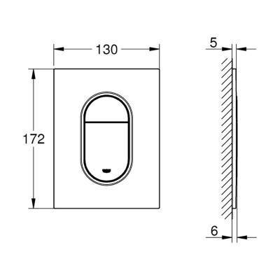 Будкрам купить Панель смыва для унитаза Grohe Arena Cosmopolitan S 37624P00 Панель смыва для унитаза Grohe Arena Cosmopolitan S 37624P00 2