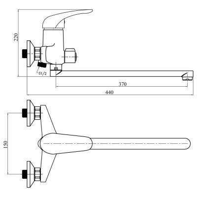 Будкрам купить Смеситель для ванны Touch-Z Cosmos 005 NEW ЕC Смеситель для ванны Touch-Z Cosmos 005 NEW ЕC 2