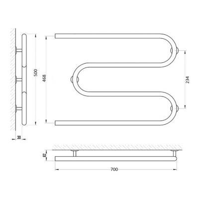 Будкрам купити Полотенцесушитель водяний змійовик D 32х1 " 50х70 Полотенцесушитель водяний змійовик D 32х1 " 50х70 2