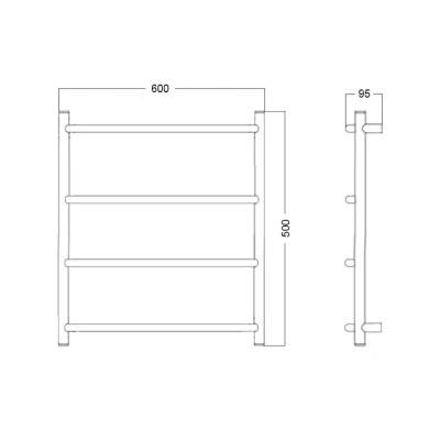 Будкрам купити Полотенцесушитель водяний Трапеція D 38/25 60х50 Полотенцесушитель водяний Трапеція D 38/25 60х50 2
