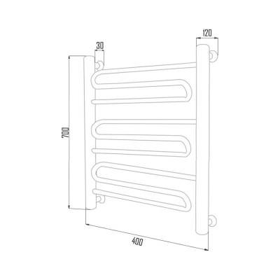 Будкрам купить Полотенцесушитель водяной Зигзаг D 38/20х1/2" 40х70 Полотенцесушитель водяной Зигзаг D 38/20х1/2" 40х70 2