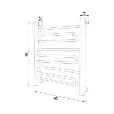 Будкрам купить Полотенцесушитель водяной Зигзаг D 38/20х1/2" 40х80 Полотенцесушитель водяной Зигзаг D 38/20х1/2" 40х80 2