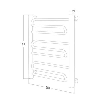 Будкрам купити Полотенцесушитель водяний Зигзаг D 38/20х1 / 2 " 50х70 Полотенцесушитель водяний Зигзаг D 38/20х1 / 2 " 50х70 2