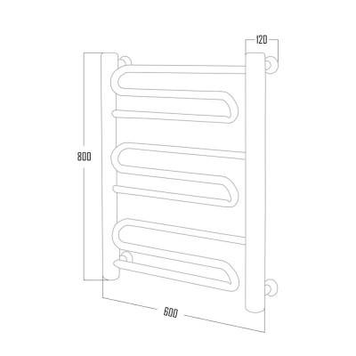 Будкрам купить Полотенцесушитель водяной Зигзаг D 38/20х1/2" 60х80 Полотенцесушитель водяной Зигзаг D 38/20х1/2" 60х80 2
