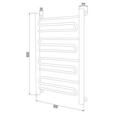 Будкрам купить Полотенцесушитель водяной Зигзаг D 38/20х1/2" 60х100 Полотенцесушитель водяной Зигзаг D 38/20х1/2" 60х100 2