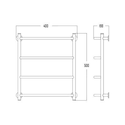 Будкрам купити Рушникосушка Водяна Драбинка D 38/20х1 / 2" 40х50 Рушникосушка Водяна Драбинка D 38/20х1 / 2" 40х50 2